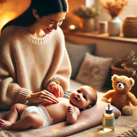 Tại sao massage bụng giúp trẻ giảm đầy hơi và ngủ ngon?