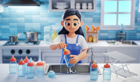Cách vệ sinh bình sữa đúng cách để tránh nhiễm khuẩn