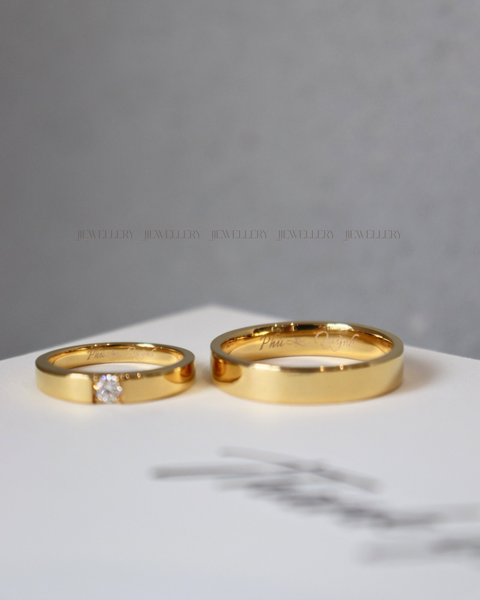 Nhẫn cưới vàng trắng 14k lựa chọn tinh tế và tiết kiệm
