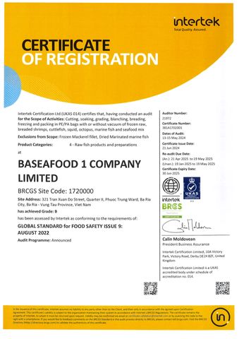 Certificate of Registration