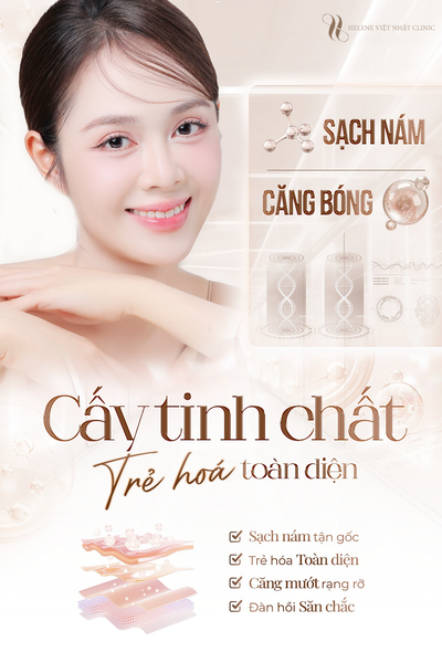 Da Láng Như Gương Nhờ Cấy Tinh Chất Trẻ Hóa Toàn Diện - Ưu Đãi 50% và Quà Tặng Hấp Dẫn Tại Helene Việt Nhật Clinic