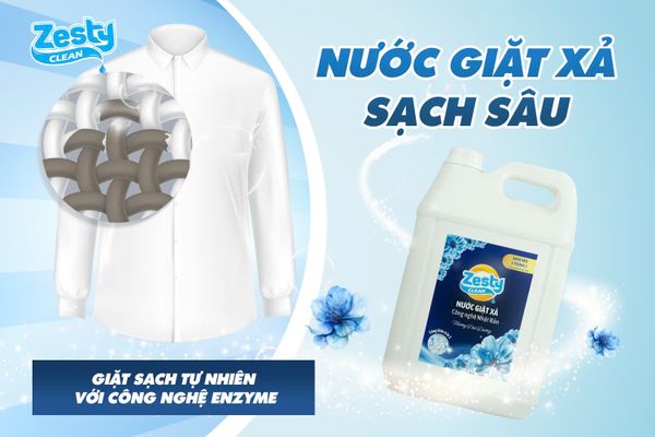 Nước Giặt Xả Sạch Sâu - Giặt Sạch Tự Nhiên Với Công Nghệ Enzyme