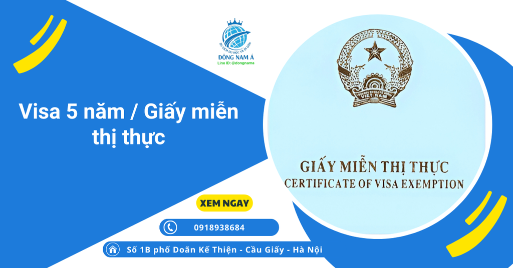 Visa 5 năm / Giấy Miễn thị thực