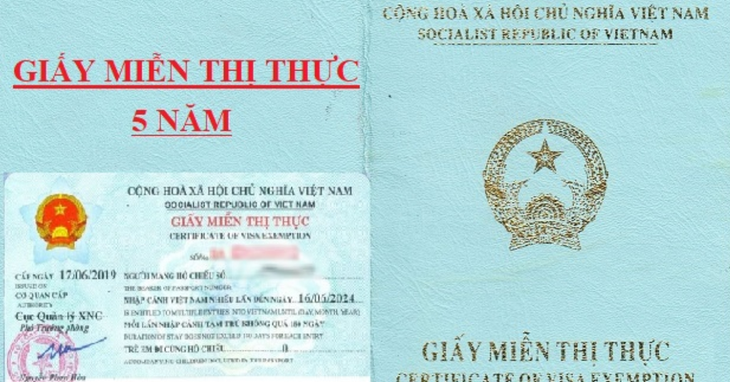 Visa 5 năm / Giấy Miễn thị thực