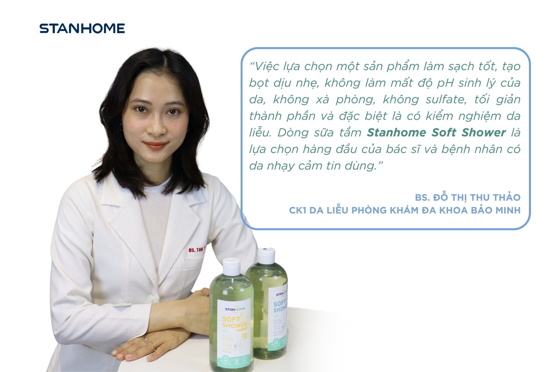 Lời khuyên của bác sĩ da liễu khi lựa chọn sữa tắm cho da khô nhạy cảm