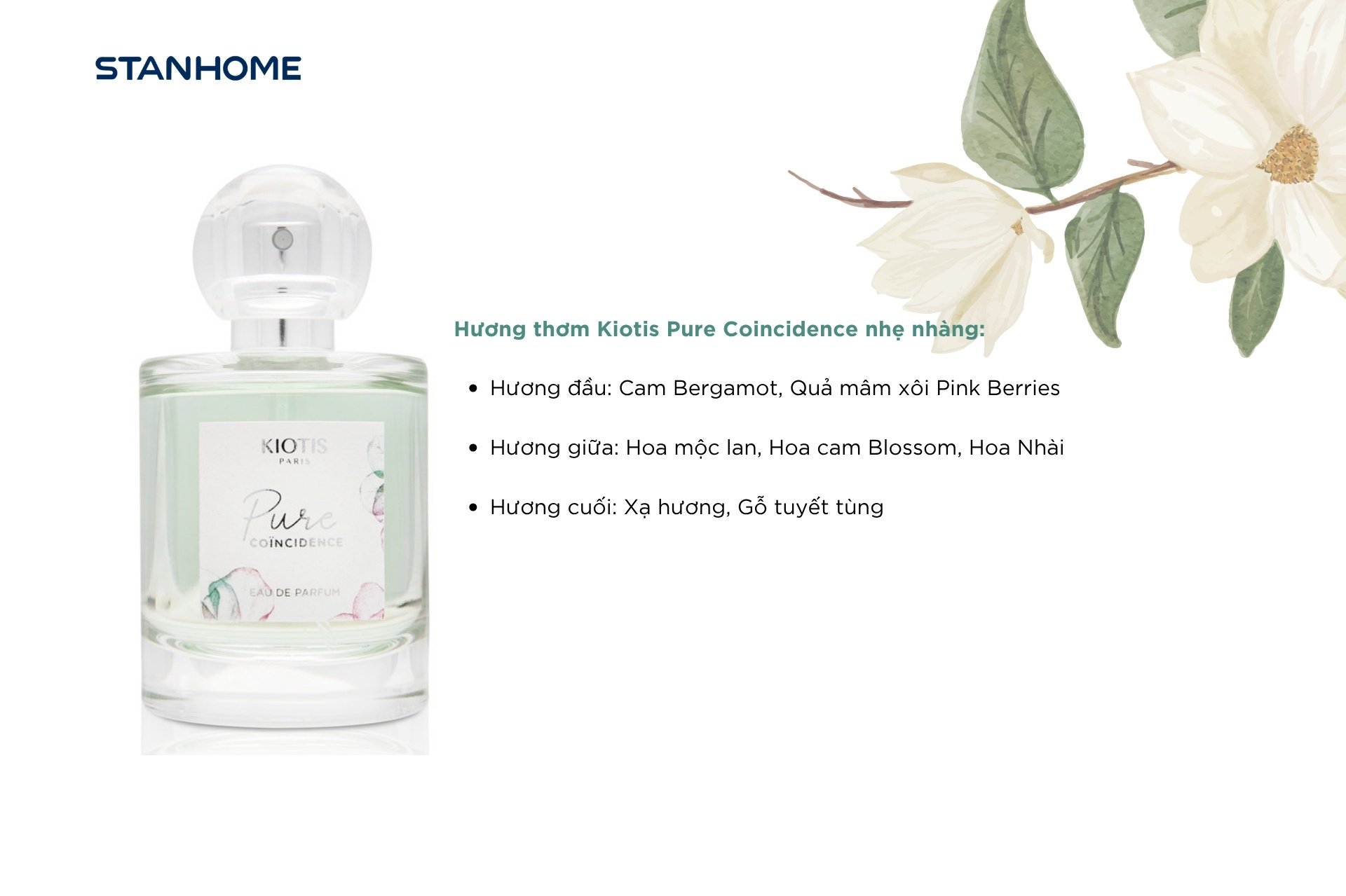 Nước hoa cao cấp cho nữ giới Kiotis Pure Coincidence
