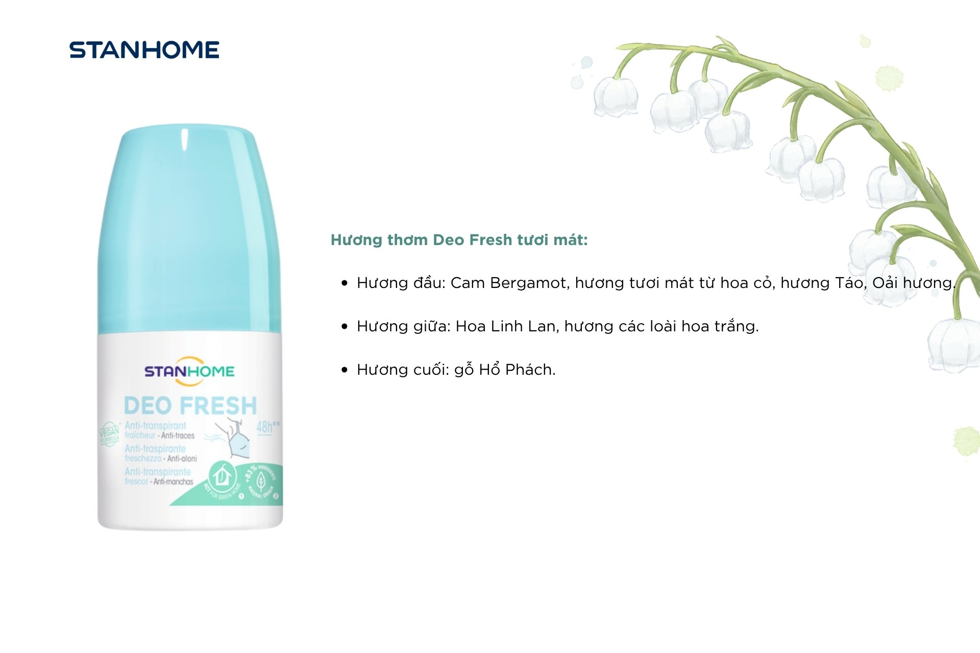 Lăn khử mùi không cồn Deo Fresh