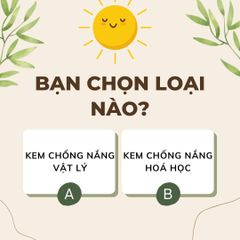 So sánh kem chống nắng vật lý và hóa học