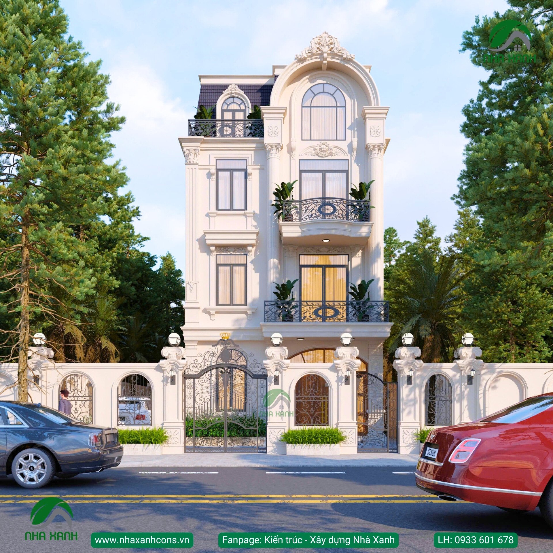 Biệt thự 4 tầng tân cổ điển sang trọng – Đẳng cấp vượt thời gian