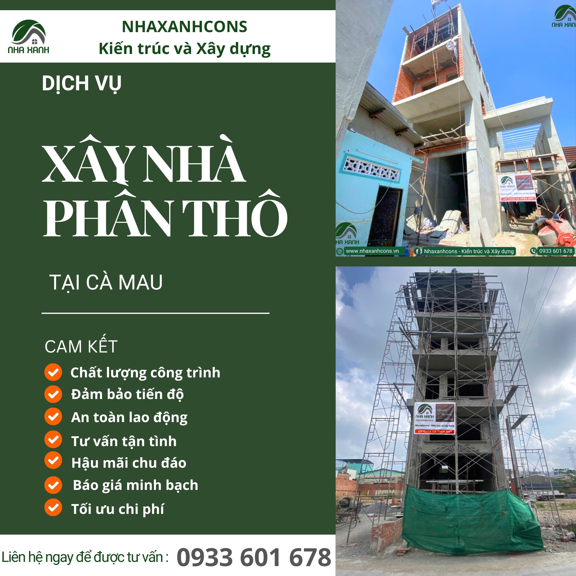 Báo giá xây nhà phần thô tại Cà Mau - Tối ưu chi phí cùng Nhaxanhcons Báo giá xây nhà phần thô tại Cà Mau - Tối ưu chi phí cùng Nhaxanhcons