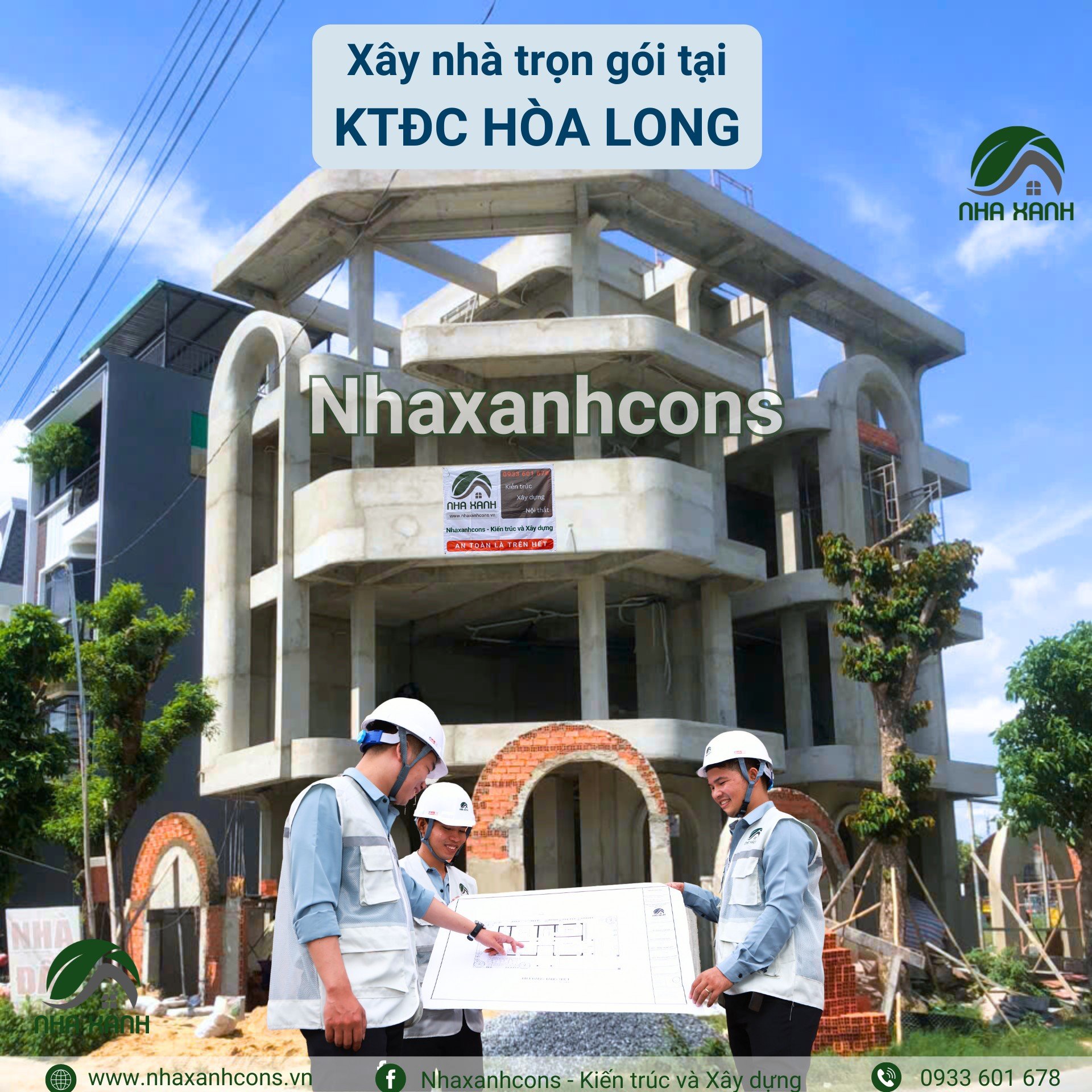 Báo giá xây nhà trọn gói tại Khu tái định cư Hòa Long - Phường Tam Long