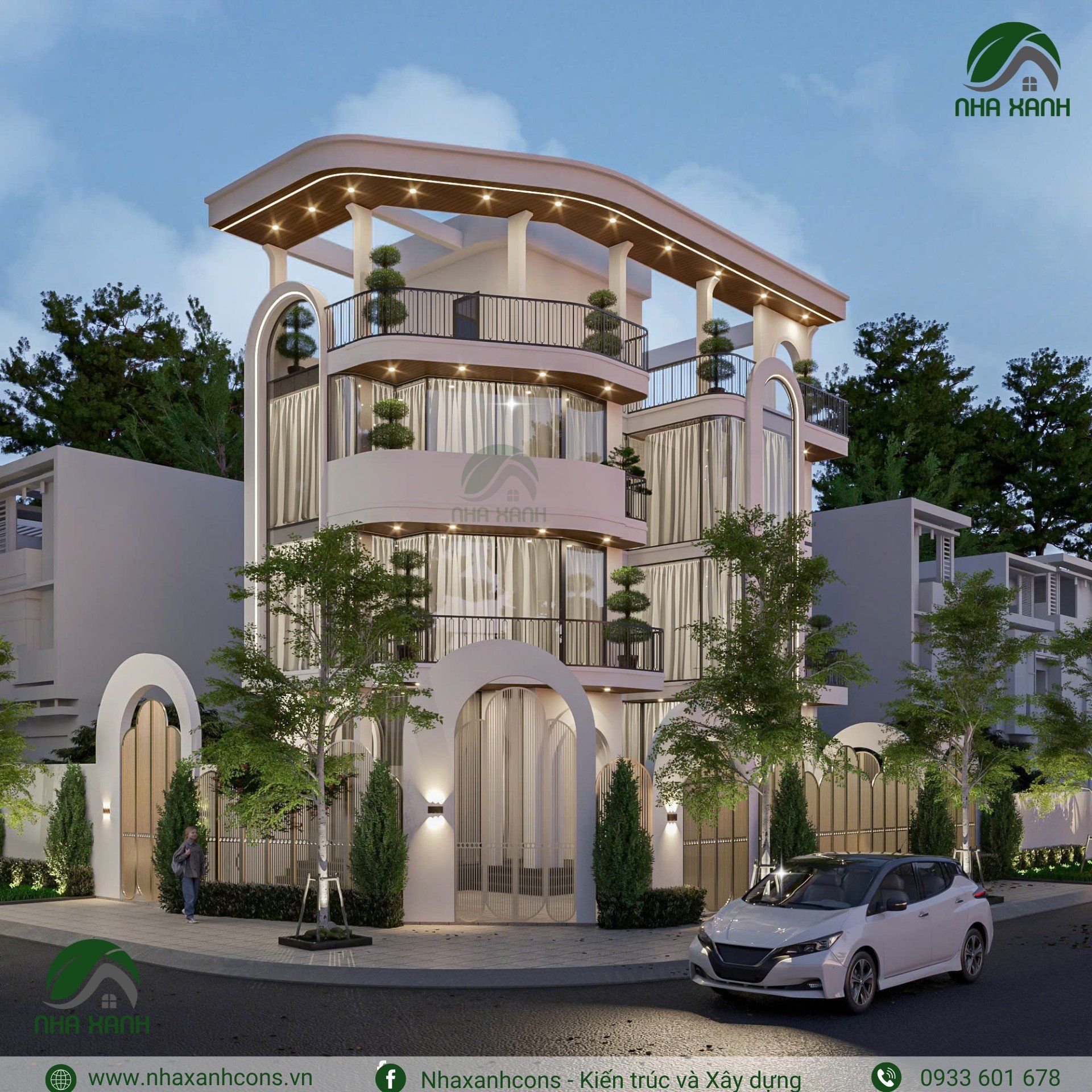 Mẫu biệt thự 2 mặt tiền hiện đại - Biểu tượng kiến trúc hiện đại cho cuộc sống thượng lưu