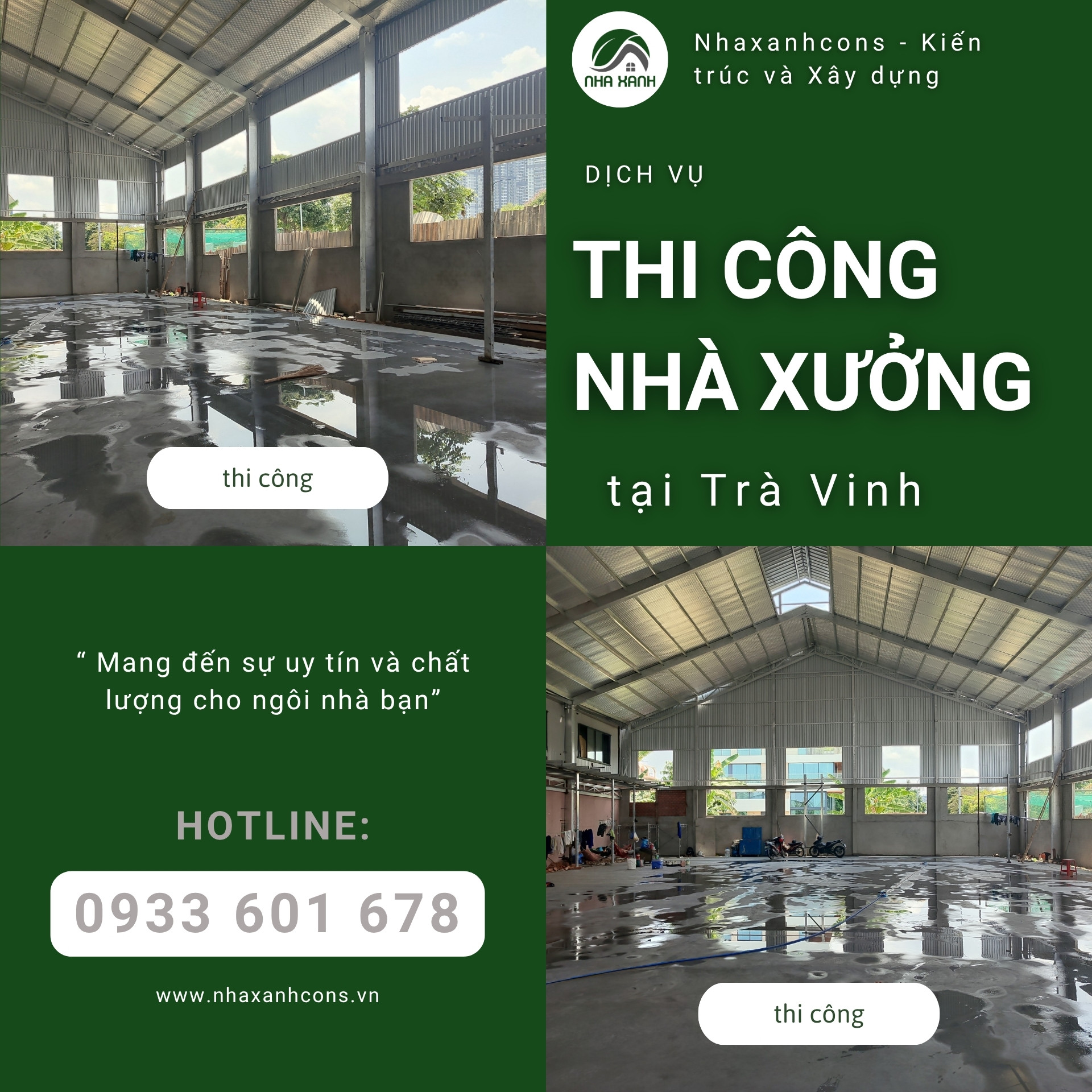 Chi phí xây dựng nhà xưởng tại Trà Vinh – Giải pháp tối ưu cho doanh nghiệp cùng Nhaxanhcons