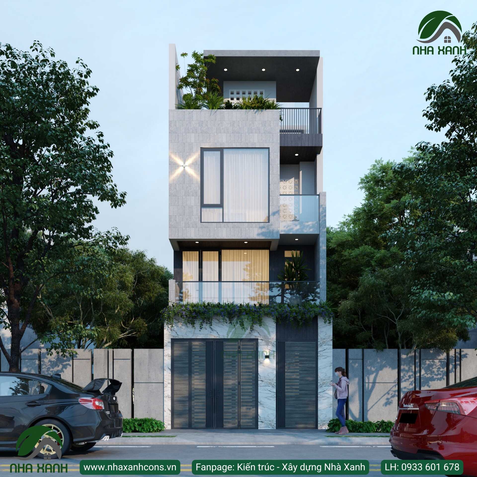 Thiết kế nhà phố 4 tầng tại Tây Ninh – Tối đa công năng, chuẩn xu hướng mới nhất