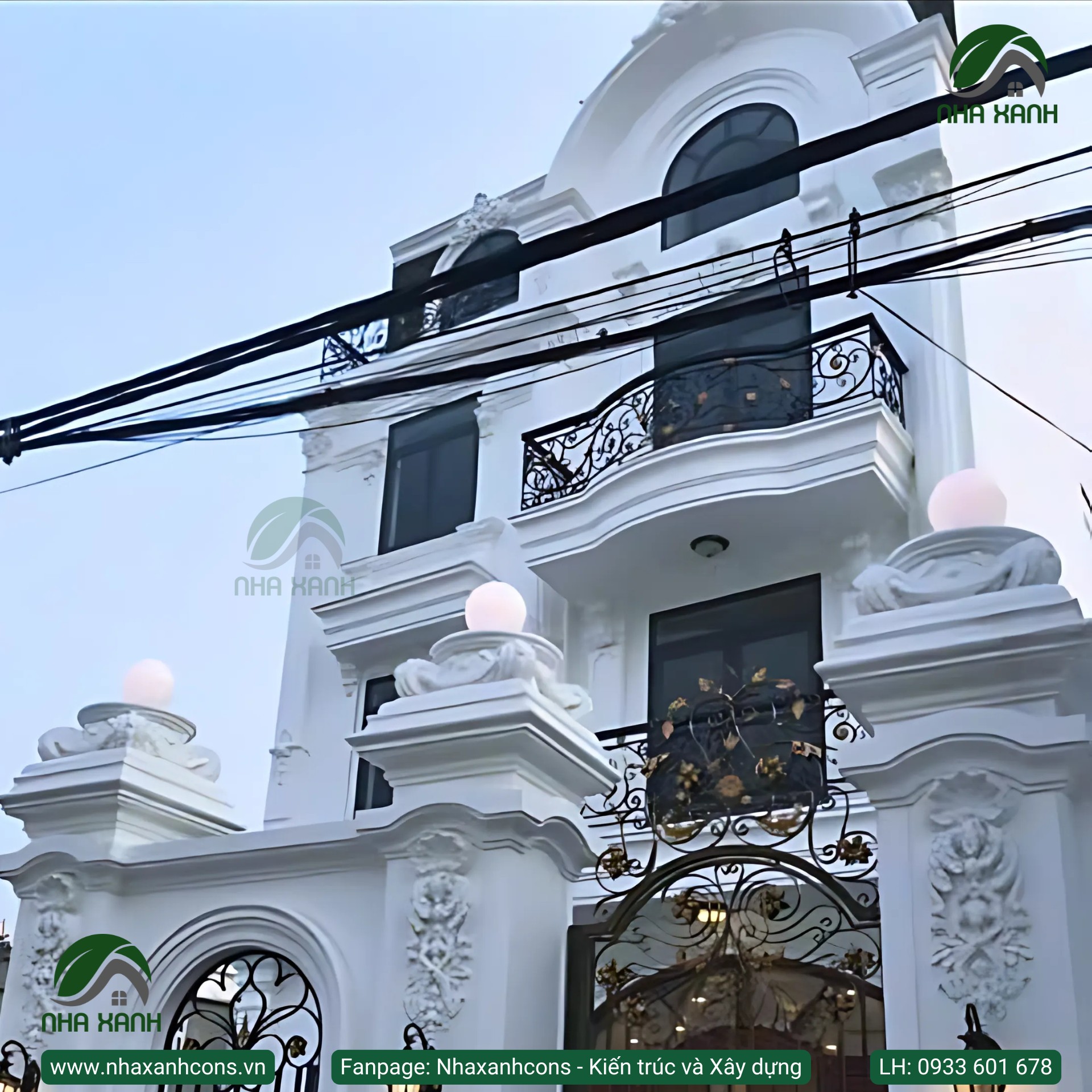 Thi công biệt thự 4 tầng tân cổ điển – Vẻ đẹp sang trọng và đẳng cấp cho không gian sống