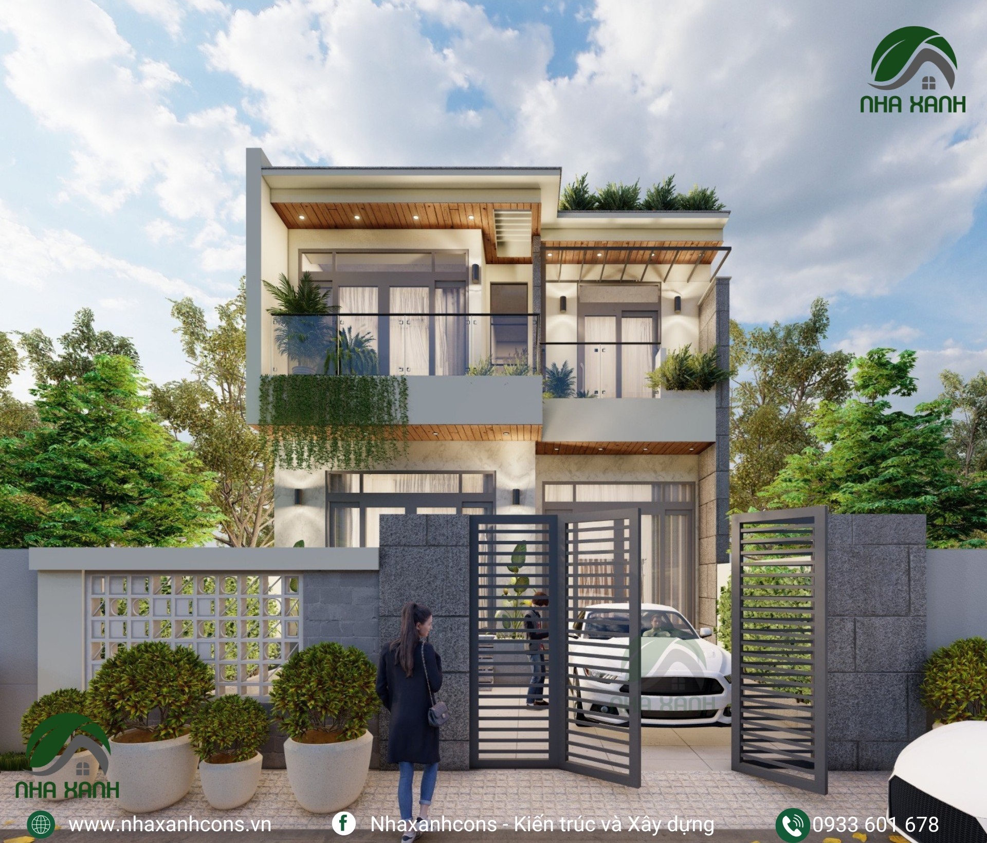 Thiết kế nhà phố 2 tầng hiện đại và đầy cuốn hút Thiết kế nhà phố 2 tầng hiện đại và đầy cuốn hút