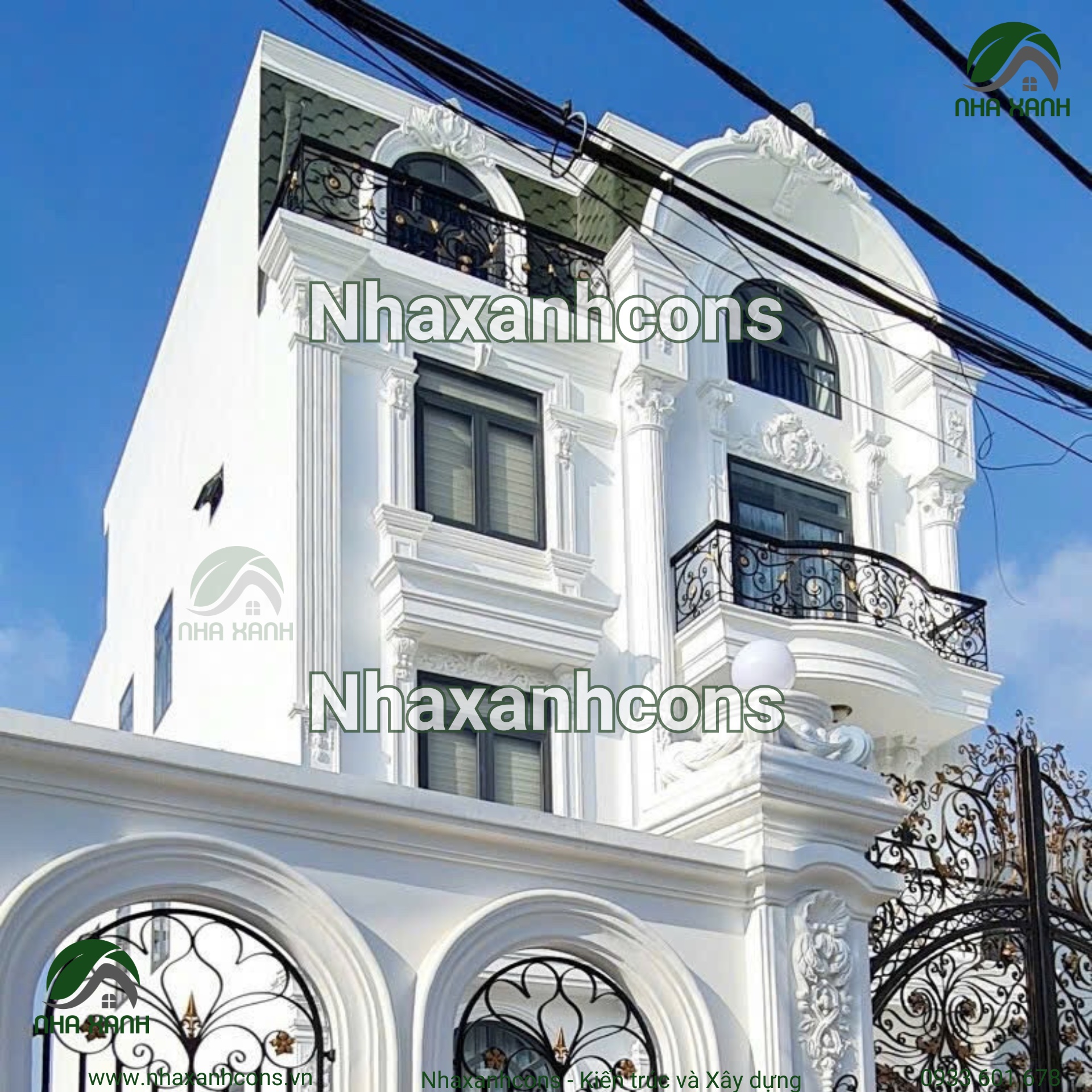 Thi công biệt thự 4 tầng tân cổ điển – Vẻ đẹp sang trọng và đẳng cấp cho không gian sống