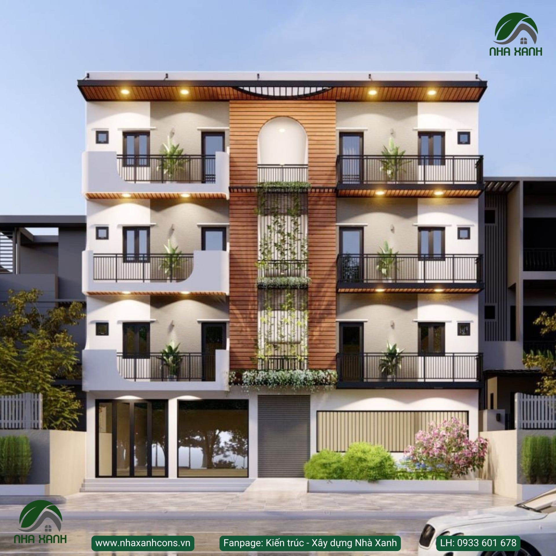 Thiết kế căn hộ dịch vụ 4 tầng – Giải pháp tối ưu cho không gian sống và kinh doanh