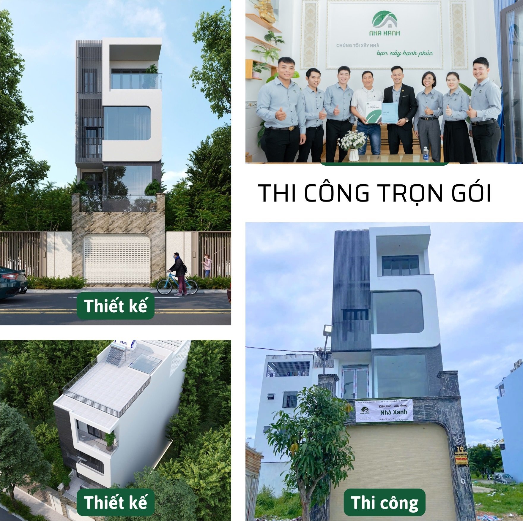 Thiết kế thi công phần thô nhà phố tại Bình Dương