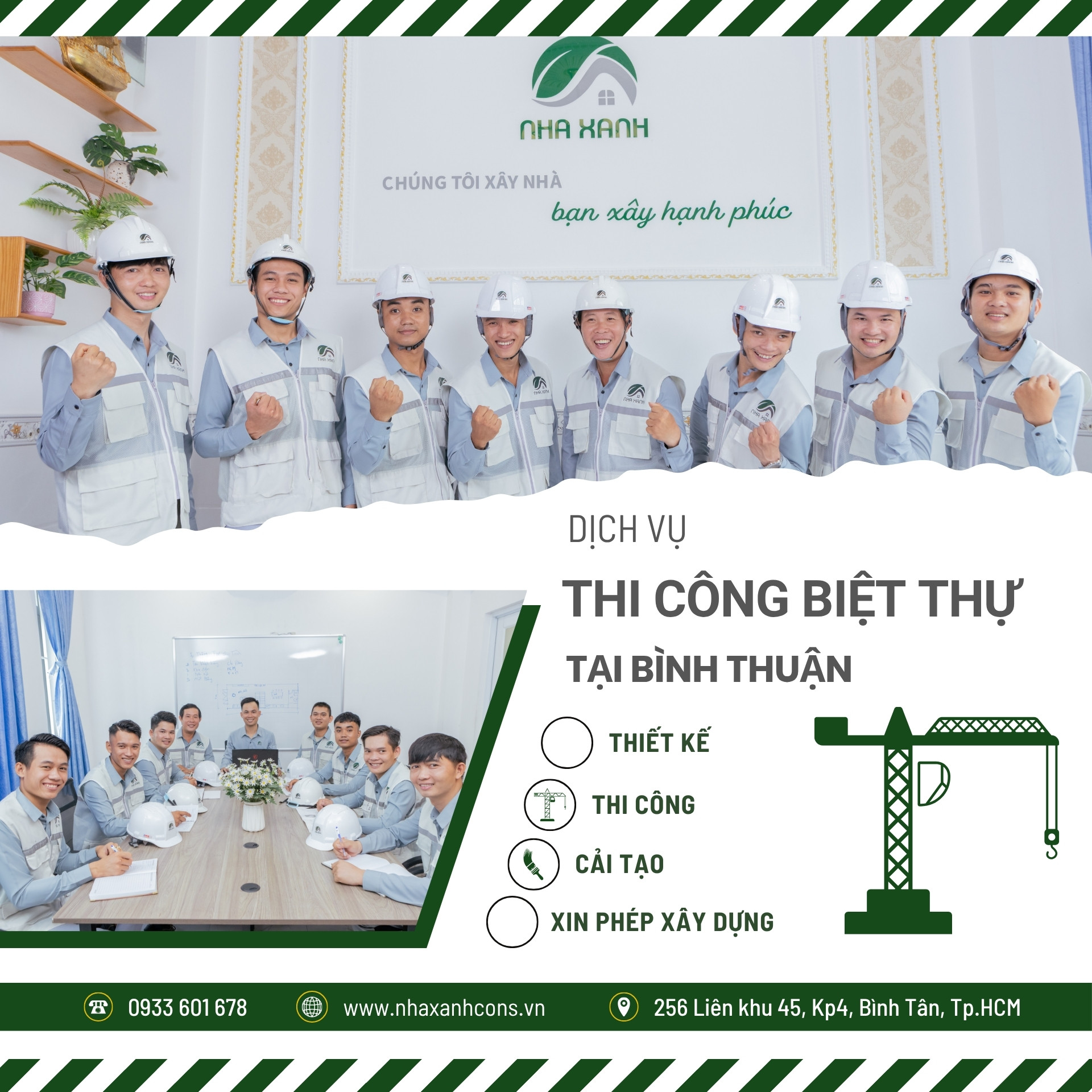 Đơn vị thiết kế thi công biệt thự tân cổ điển trọn gói tại Bình Thuận từ Nhaxanhcons
