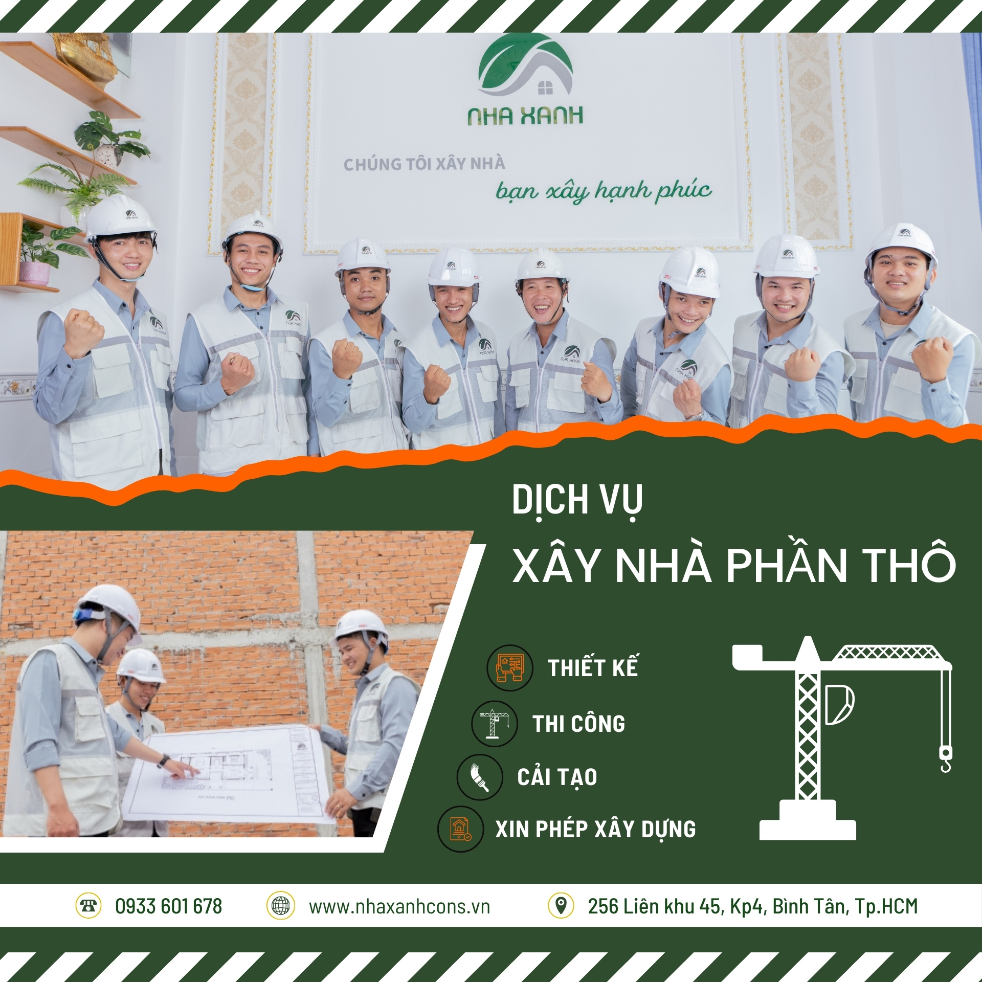 Đơn vị xây nhà phần thô của Nhaxanhcons