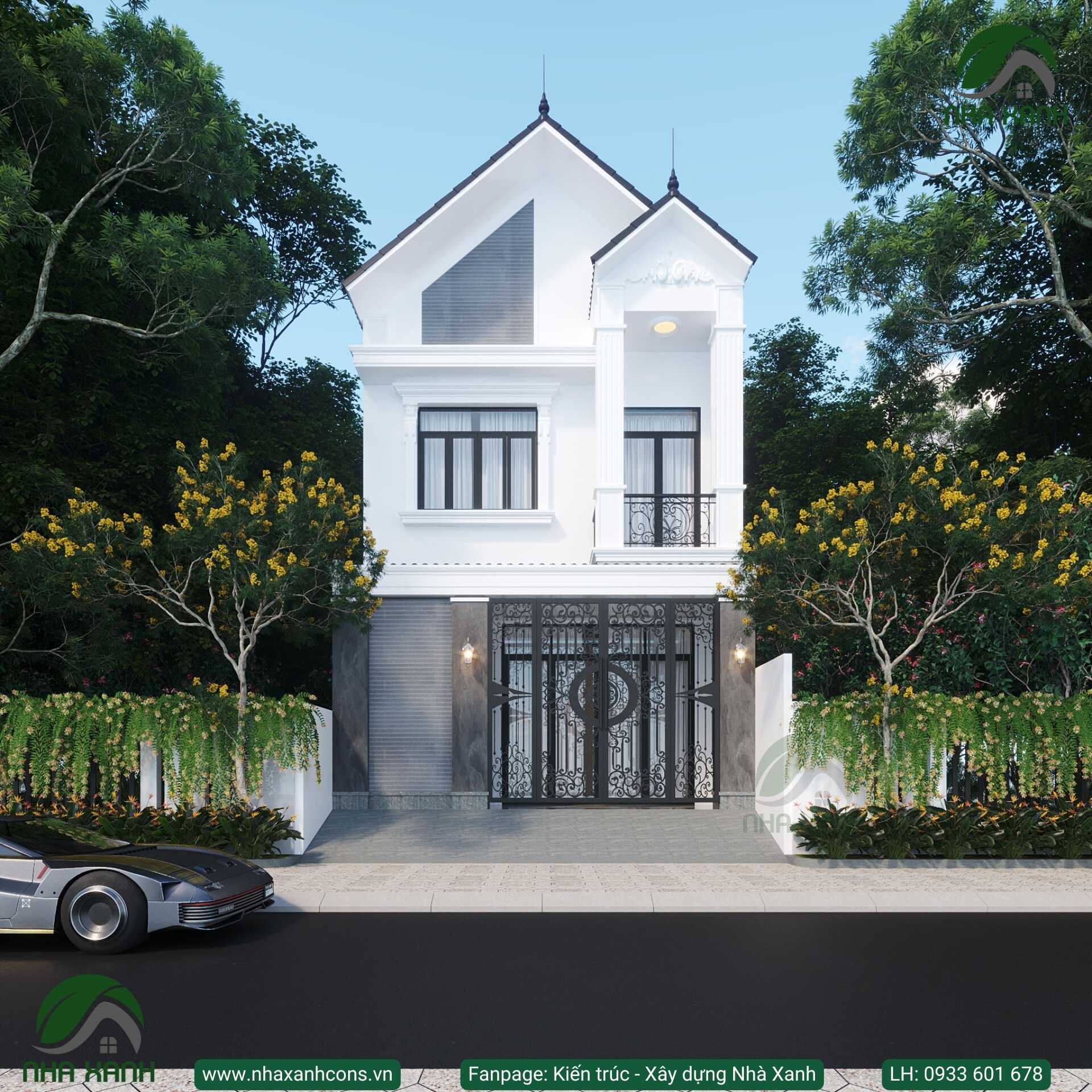 Mẫu nhà phố 2 tầng mái thái đẹp tại Tây Ninh