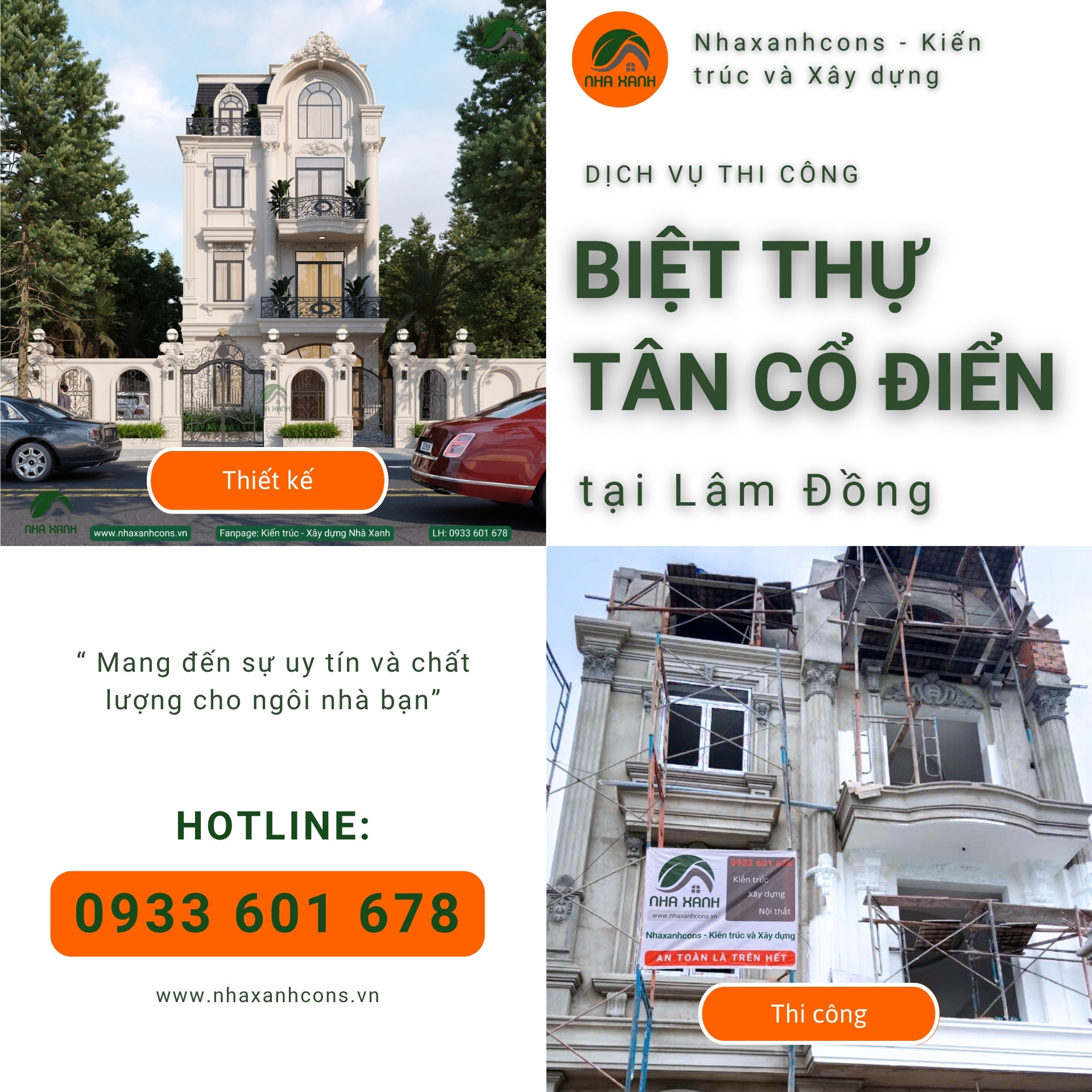 Thiết kết biệt thự tân cổ điển tại Lâm Đồng