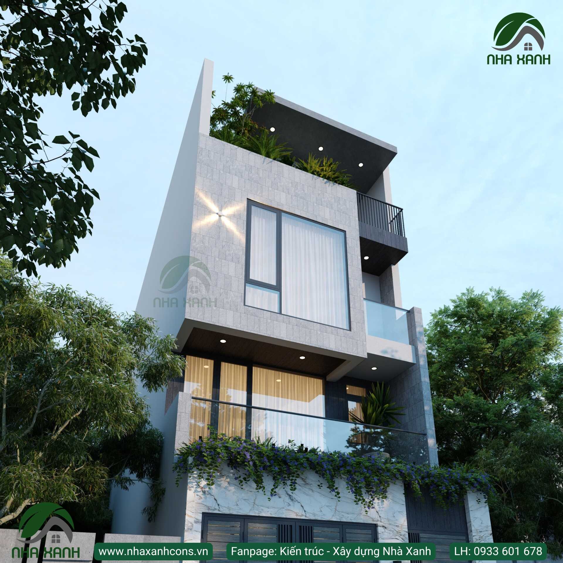 Kiến trúc nhà phố 4 tầng đẹp tại Tây Ninh - Thiết kế nhà đẹp cùng Nhaxanhcons