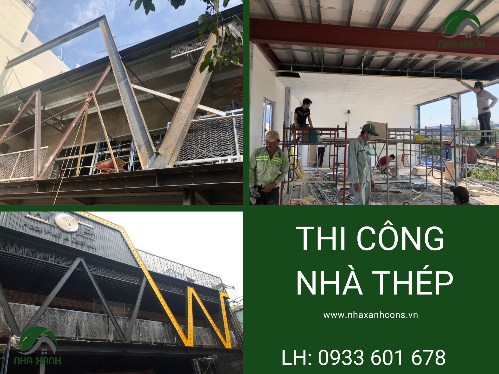thi công nhà khung thép tiền chế