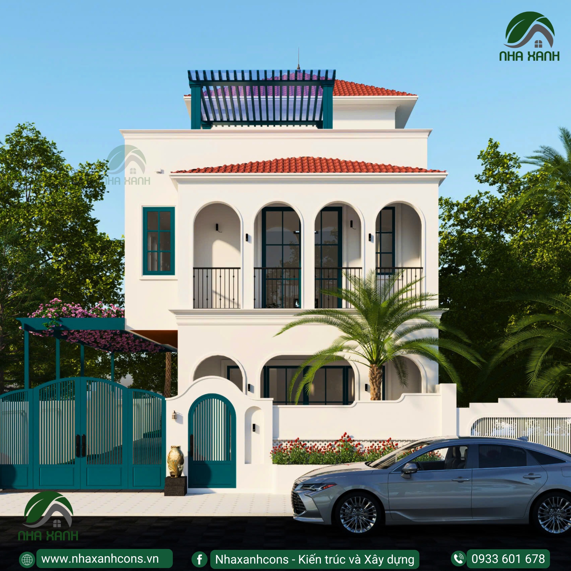 Biệt thự địa trung hải 3 tầng
