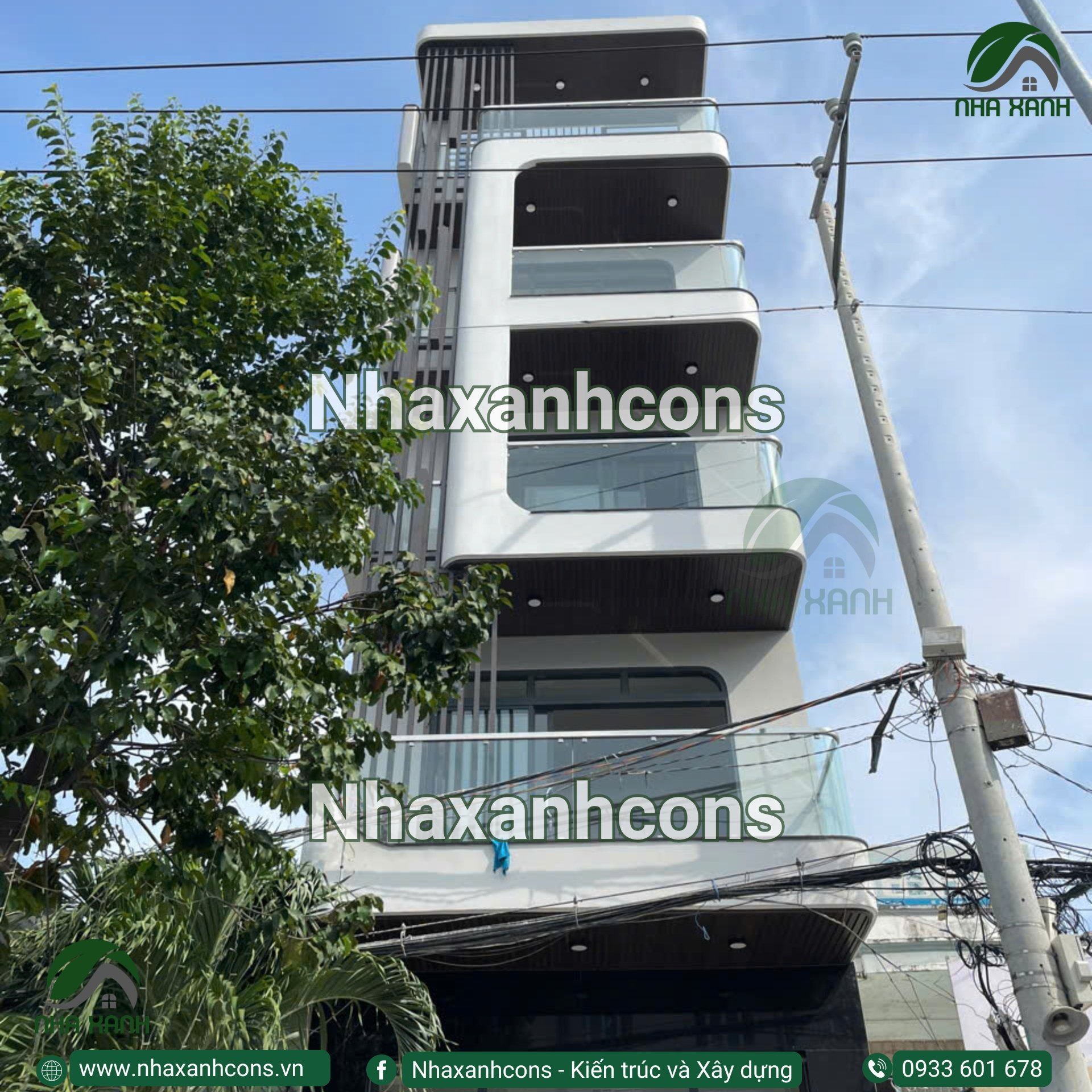 Thi công căn hộ dịch vụ 4 tầng 1 tum tại TPHCM – Giải pháp nhà ở kết hợp kinh doanh hiệu quả cùng Nhaxanhcons