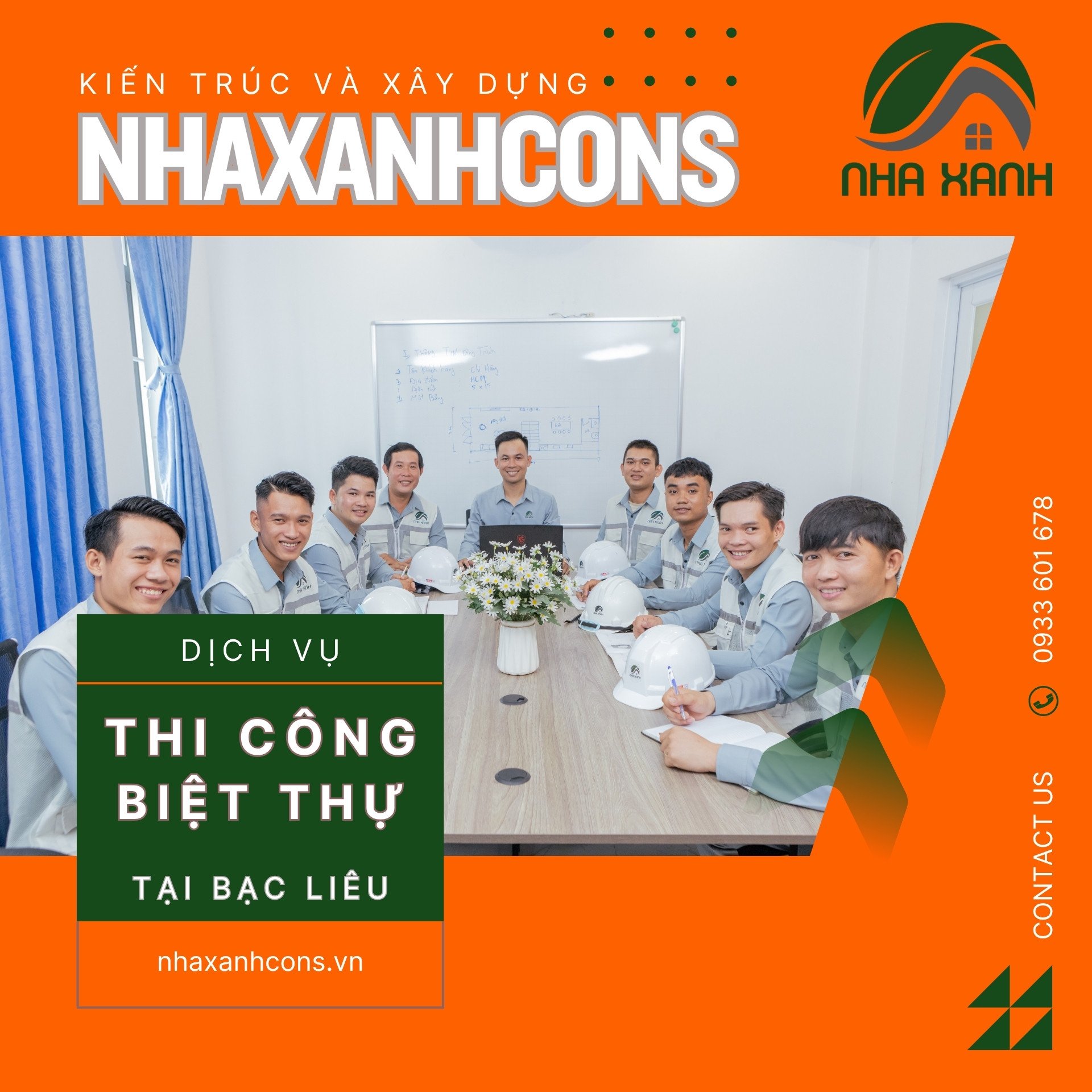 Đơn vị thiết kế thi công biệt thự tân cổ điển 3 tầng đẹp tại Bạc Liêu- uy tín cùng nhaxanhcons