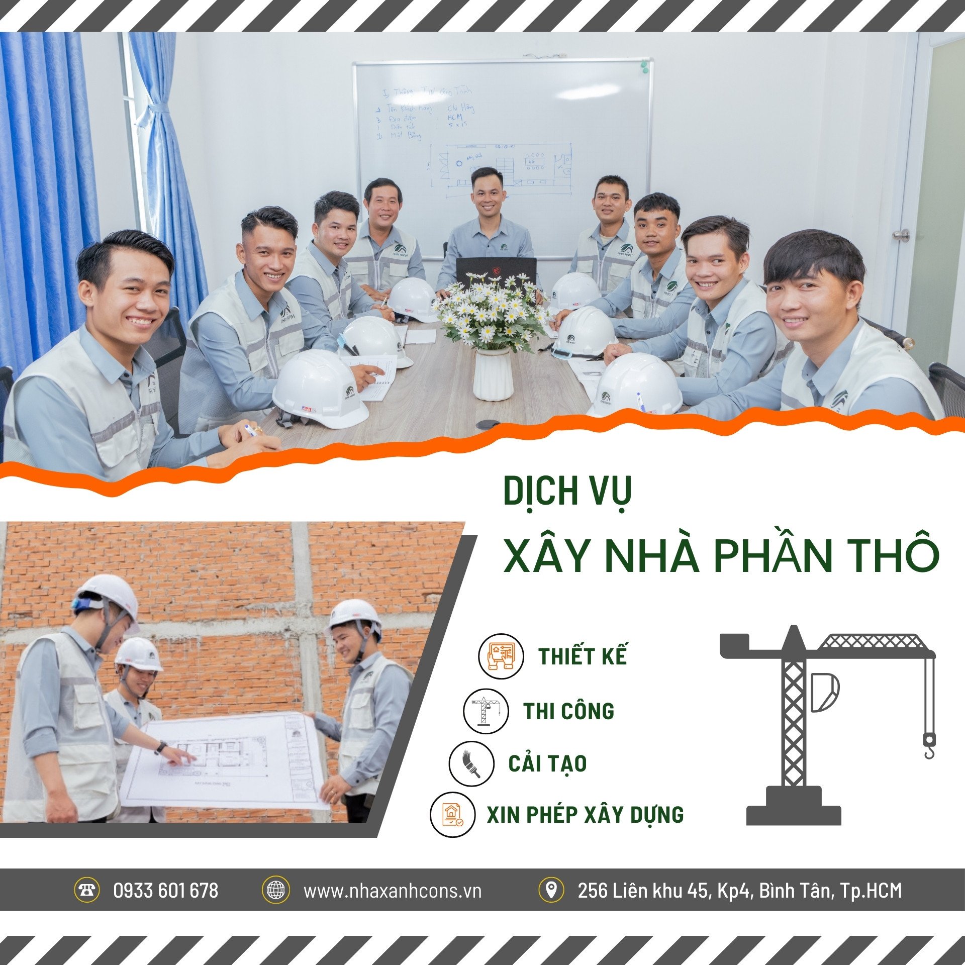 Đơn vị xây nhà phần thô tại Đồng Tháp cùng Nhaxanhcons