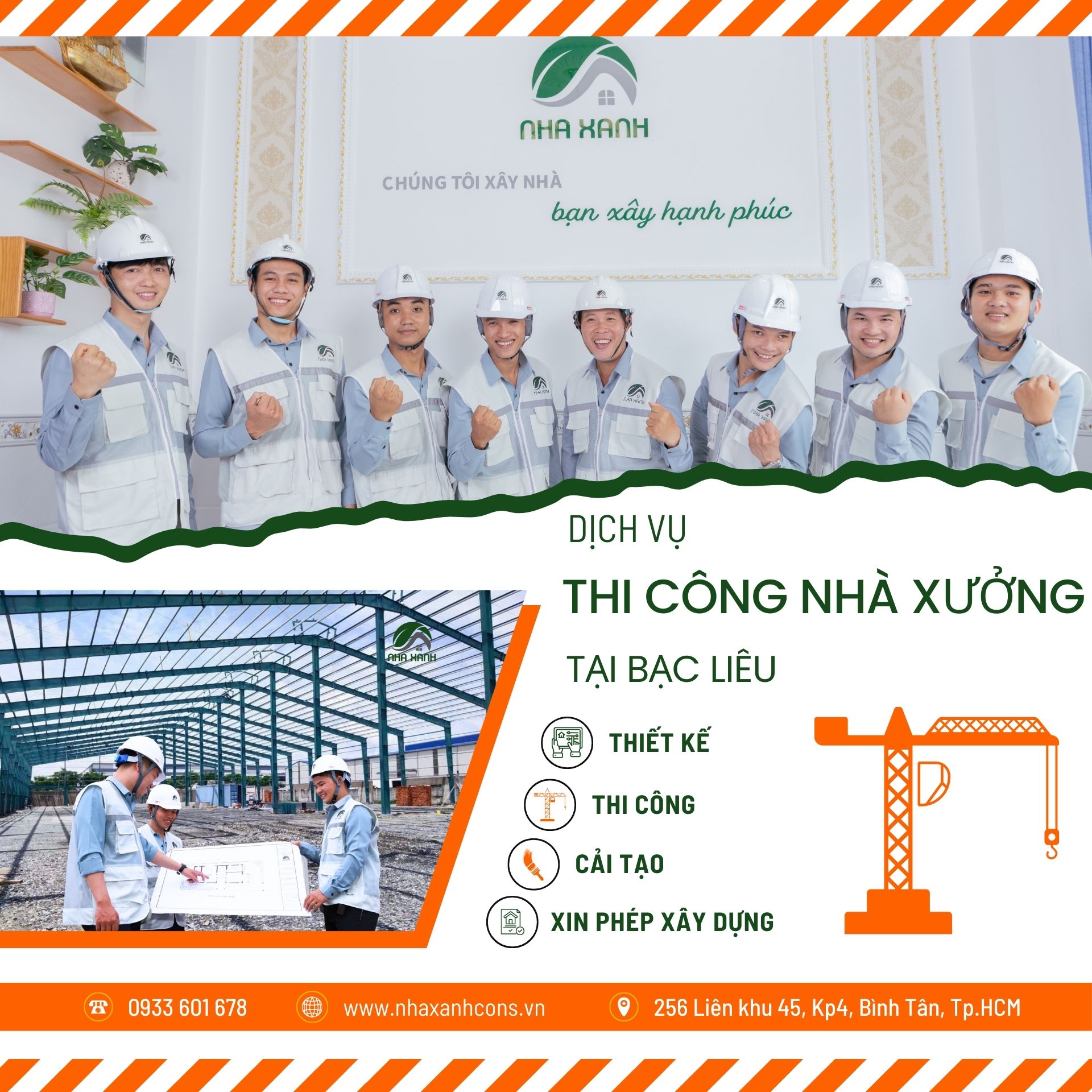 Đơn vị xây dựng nhà xưởng tại Bạc Liêu – Minh bạch, tối ưu cùng Nhaxanhcons