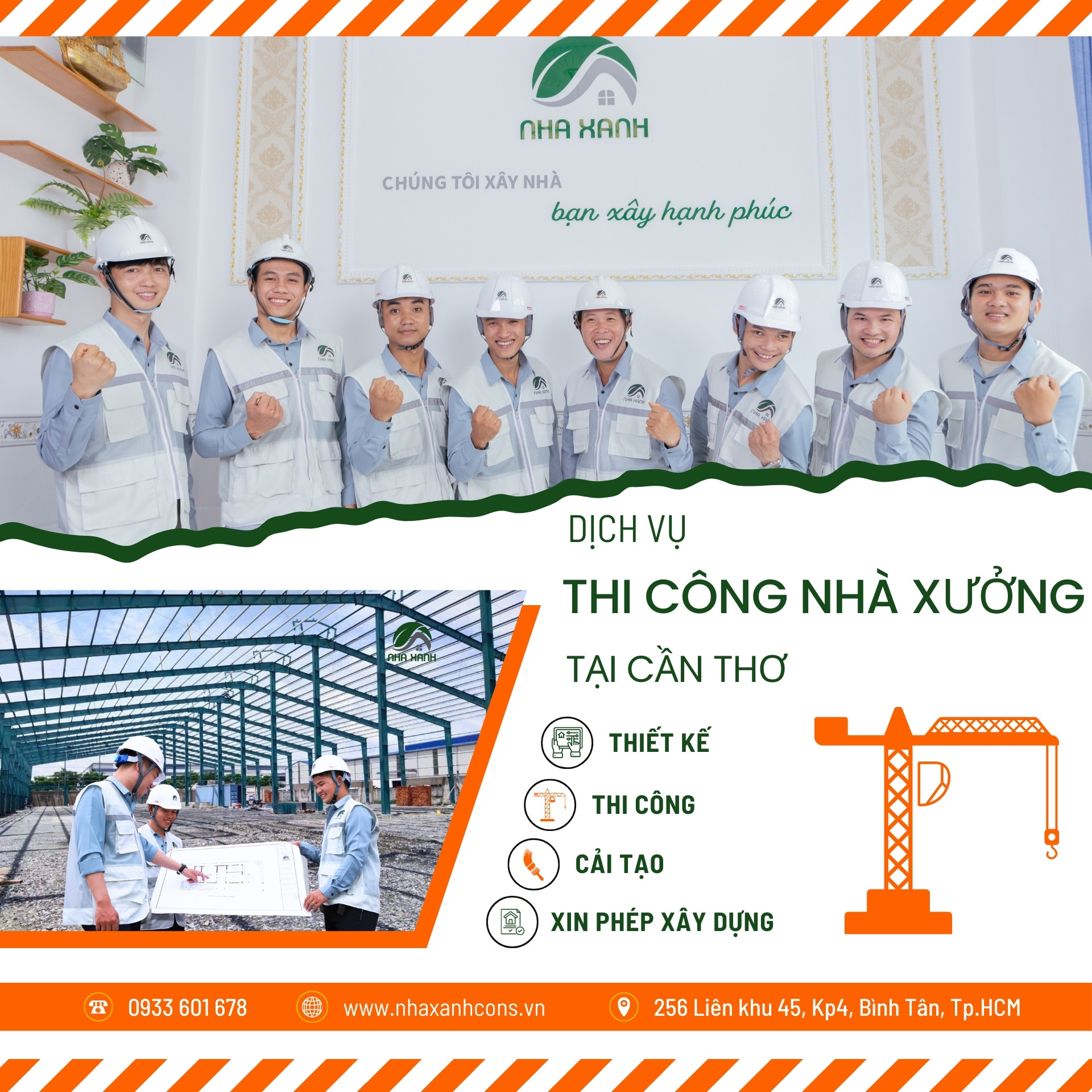 Đơn vị xây dựng nhà xưởng tại Cần Thơ - Tối ưu cùng Nhaxanhcons