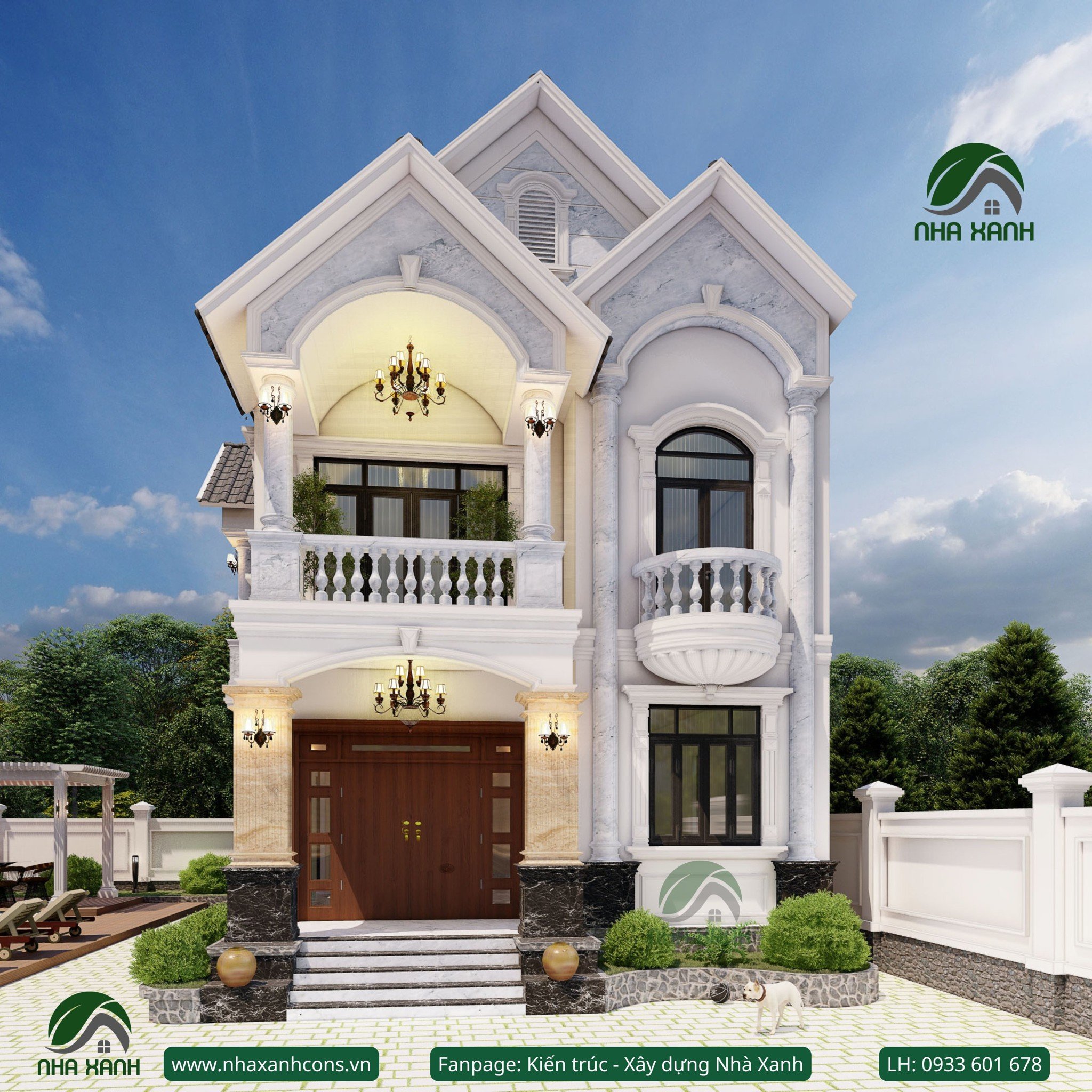 Biệt thự 2 tầng mái thái tại Đồng Tháp