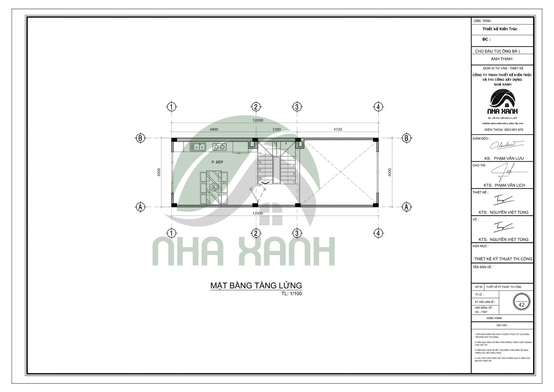 Mặt bằng công năng gác lửng nhà phố 3 tầng gác lửng tại quận 12