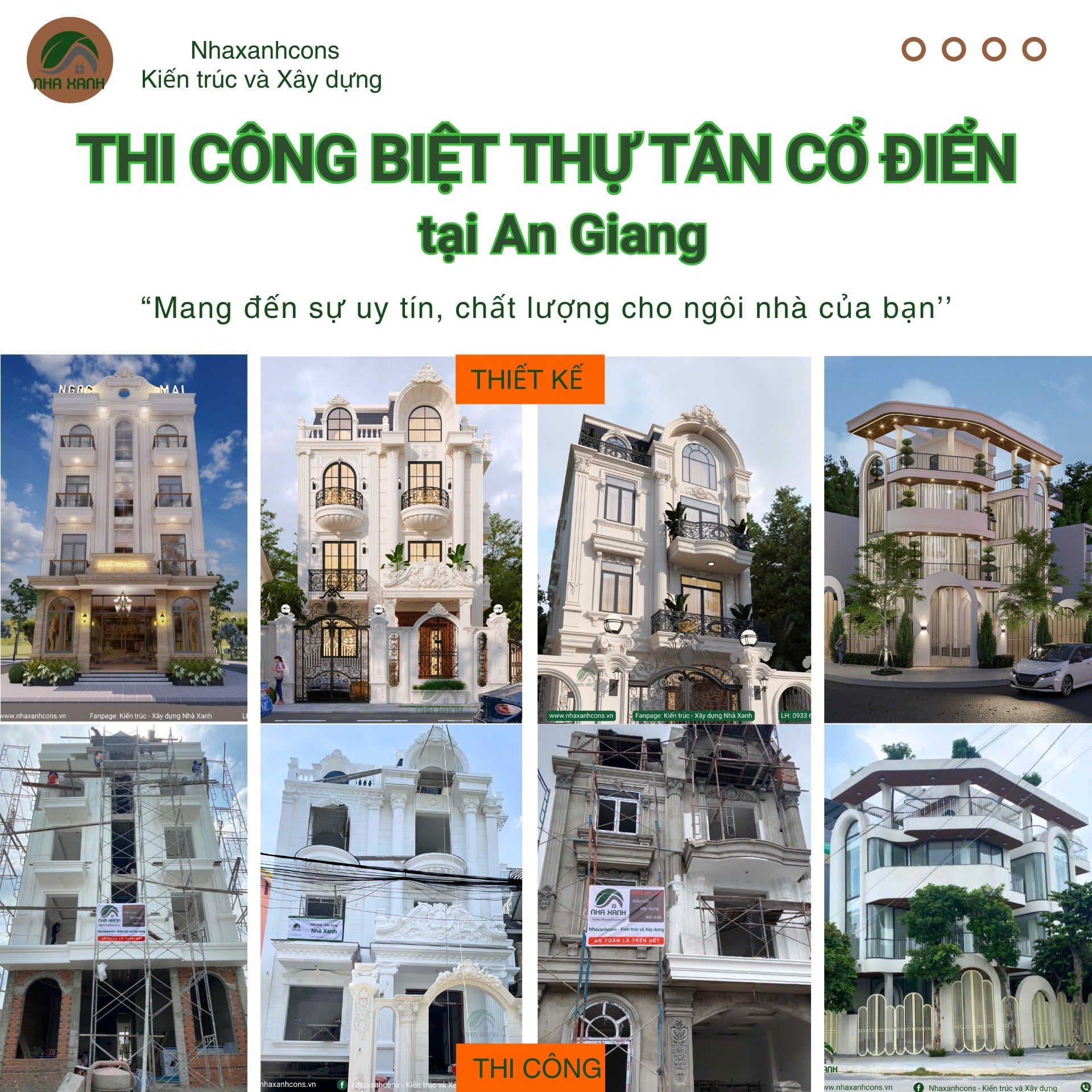 Mẫu biệt thự tân cổ điển tại An Giang