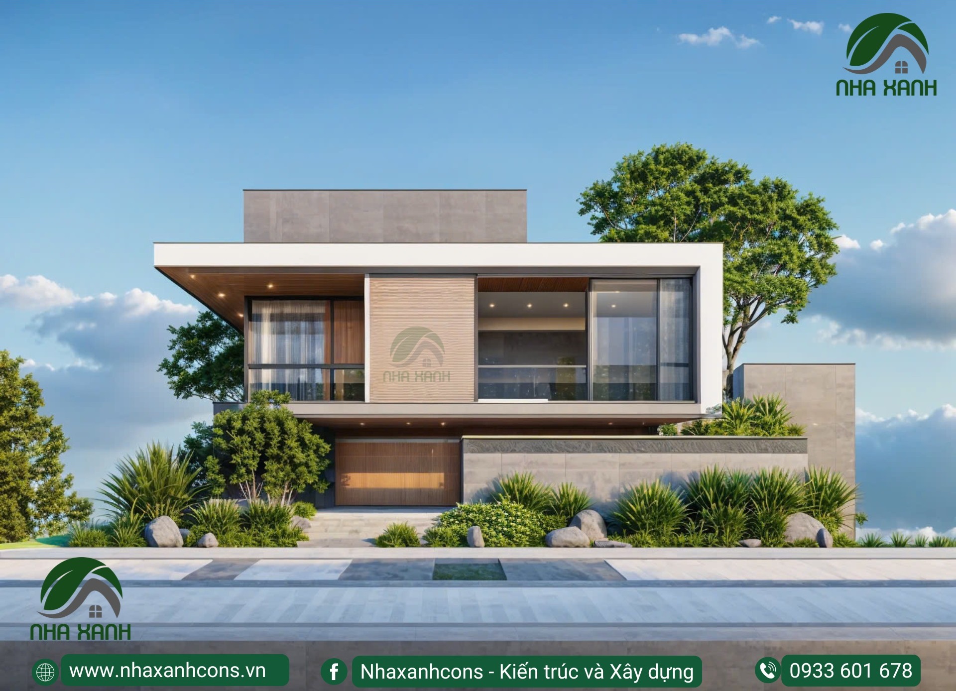Mẫu biệt thự Villa 2 tầng hiện đại
