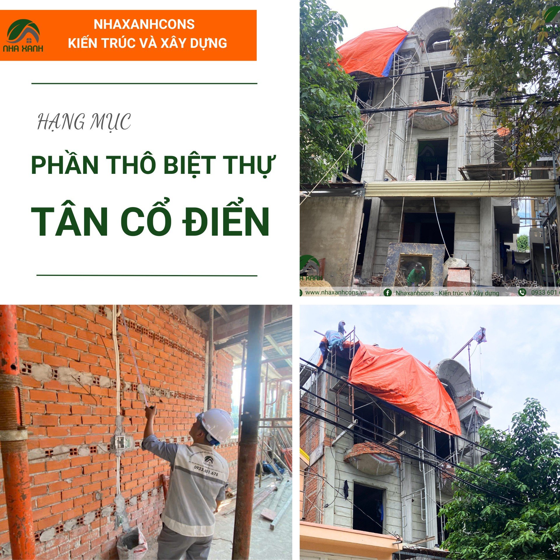 Phần thô biệt thự tại Hậu Giang