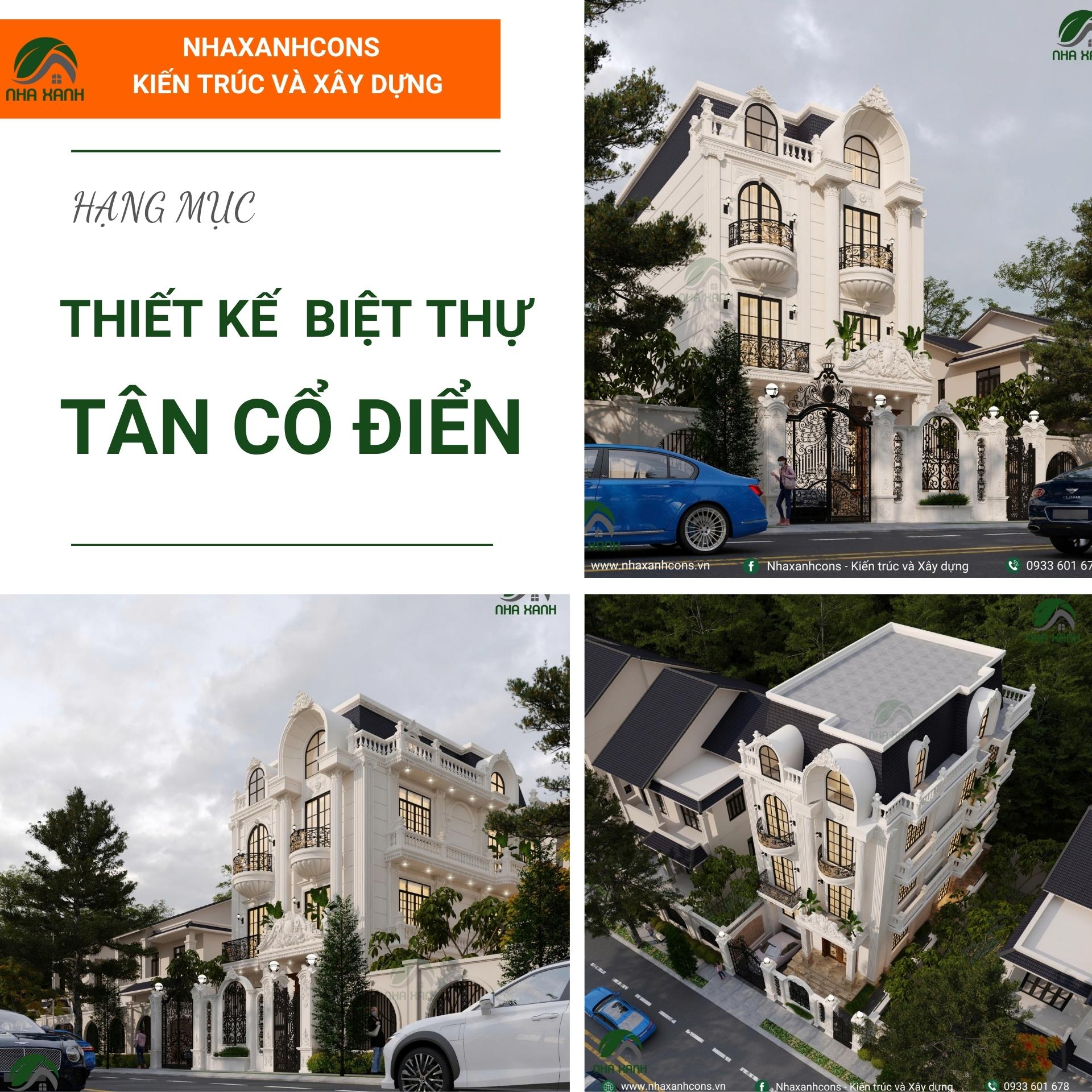 Lợi ích của dịch vụ thi công biệt thự tân cổ điển trọn gói tại Long An