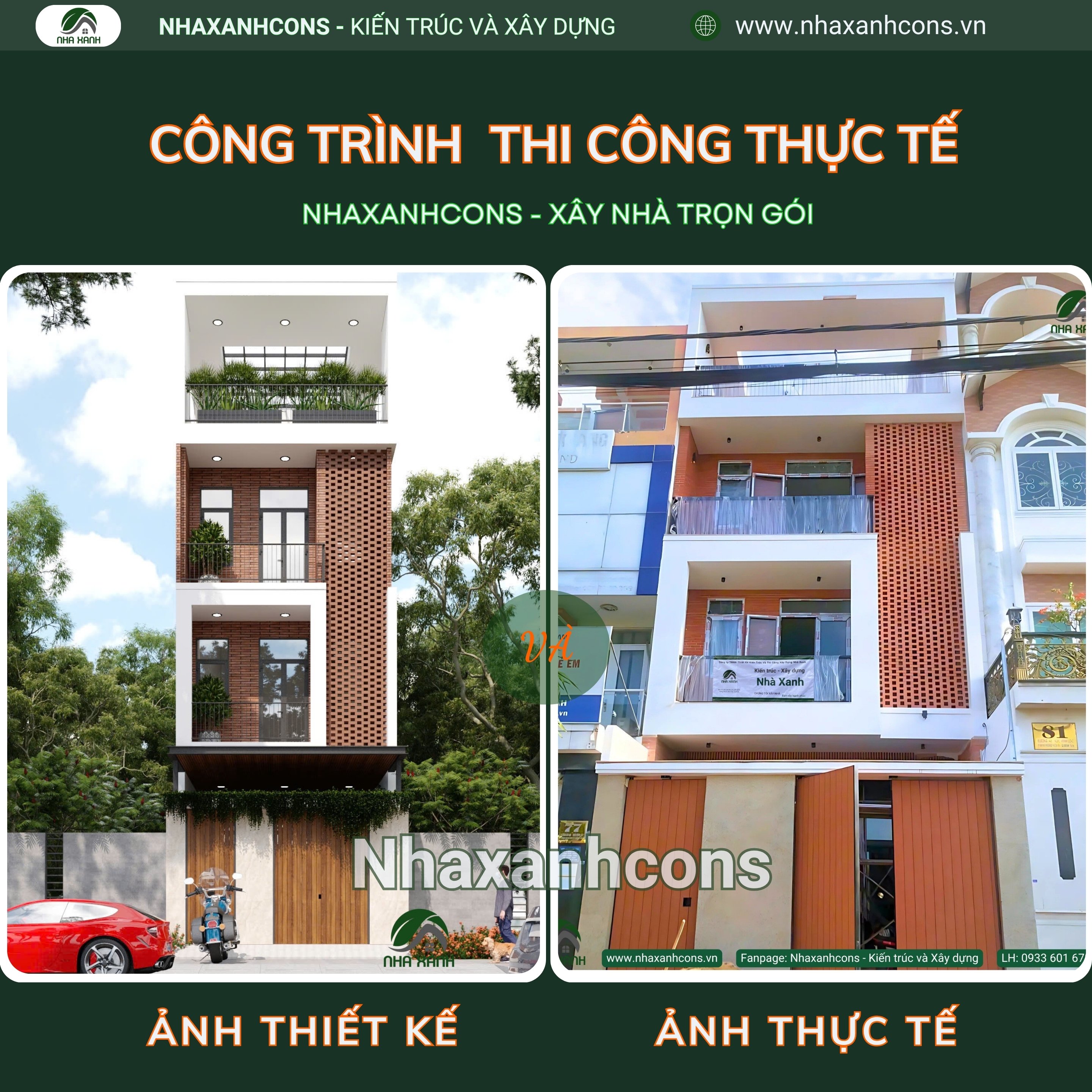 Thi công nhà phố 4 tầng hiện đại