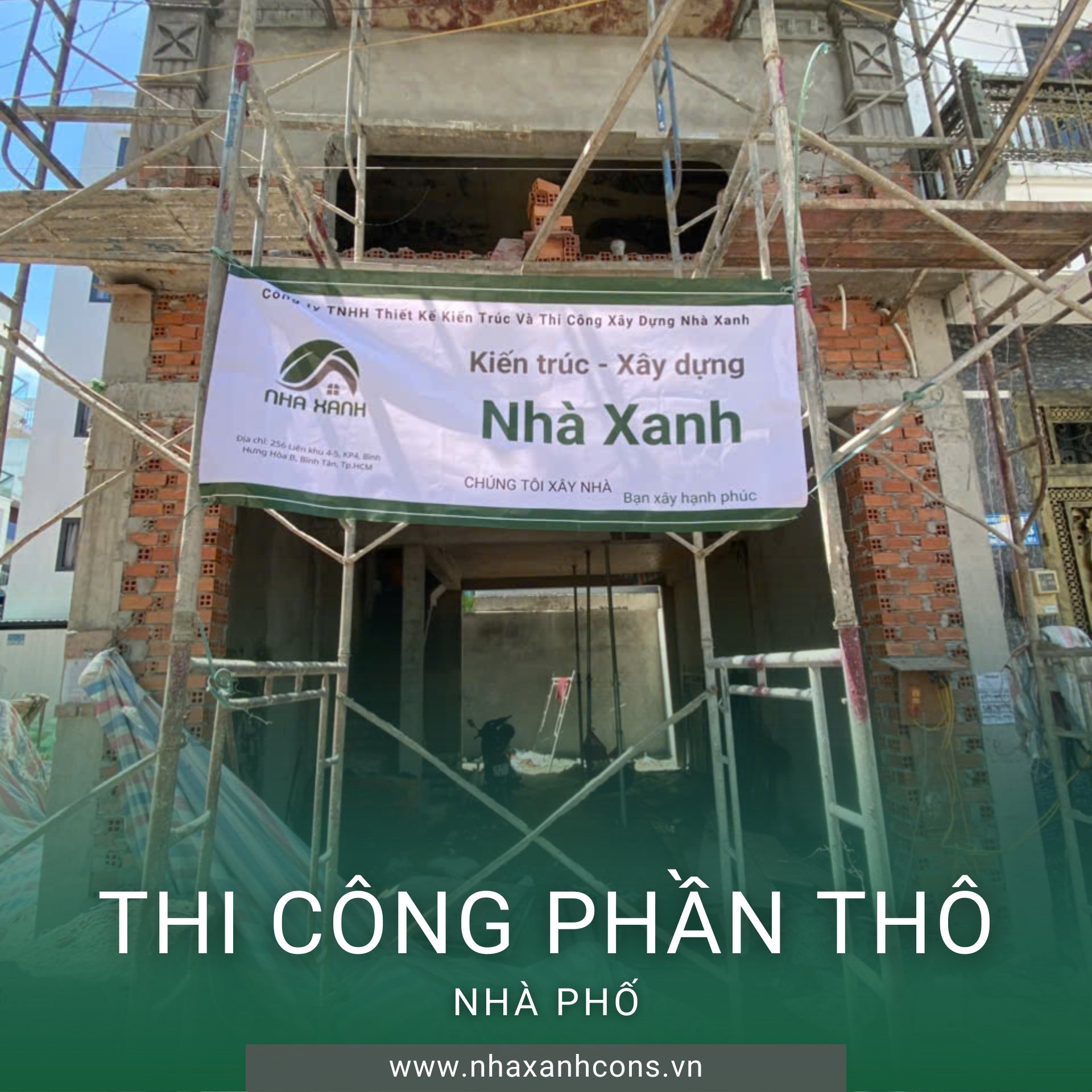Thi công phần thô nhà phố tại Bến Tre