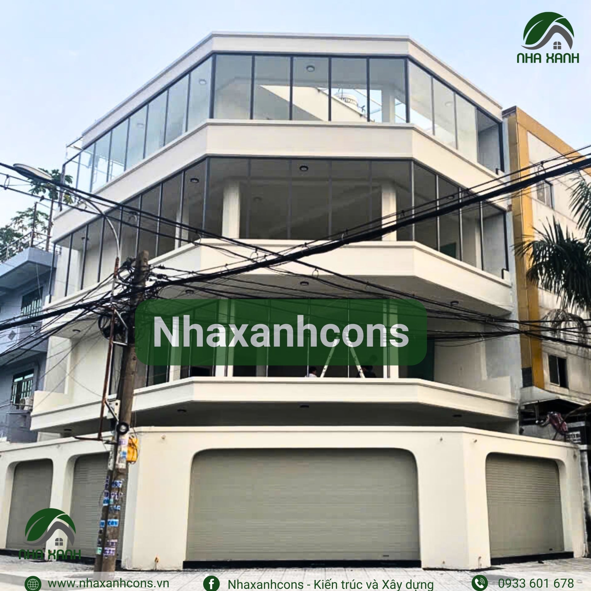 Thi công phần hoàn thiện tòa nhà văn phòng