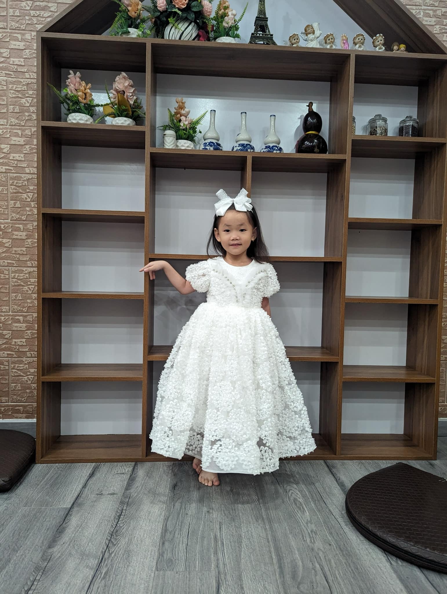 Váy công chúa dáng dài sang trọng - Tiệm May Mẹ Voi Xinh