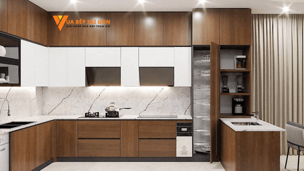 Tủ Bếp Nhựa Acrylic Vân Gỗ – Sự Kết Hợp Giữa Truyền Thống & Hiện Đại