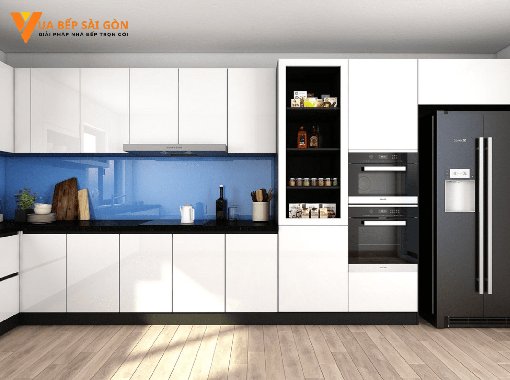 Tủ Bếp Nhựa Picomat Cánh Phủ Acrylic – Sang Trọng Và Dễ Dàng Vệ Sinh