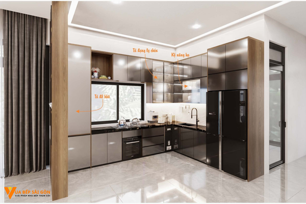 Mẫu tủ bếp nhựa đẹp