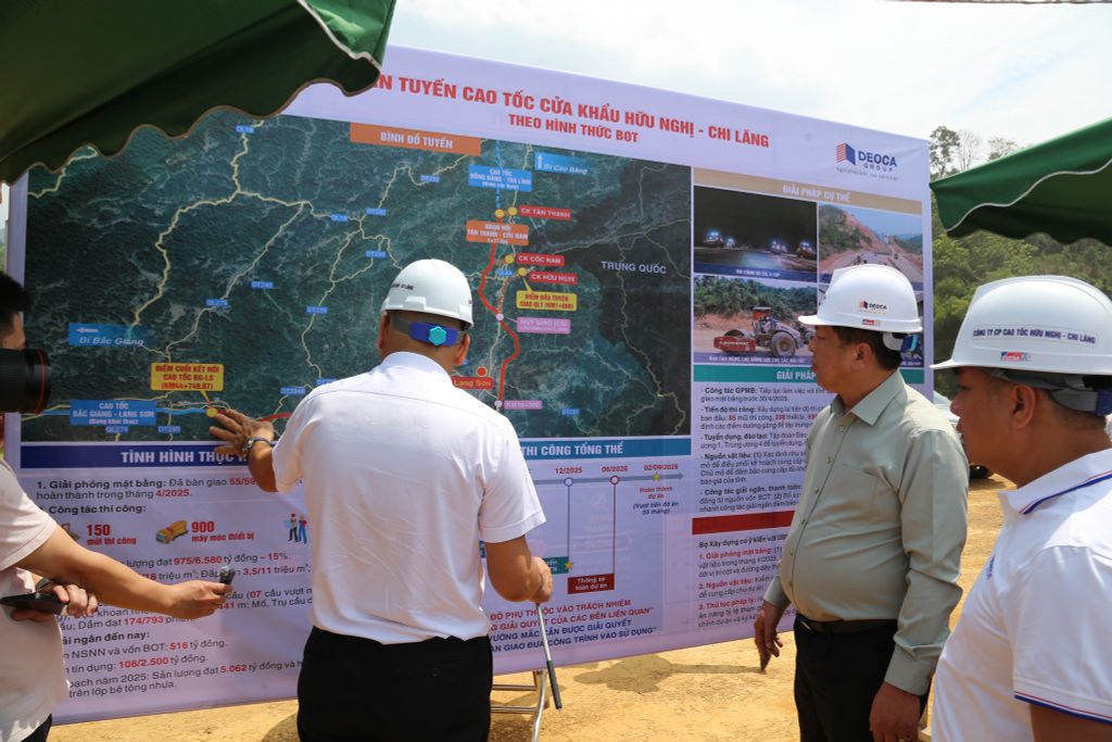 Bộ trưởng Bộ Xây dựng kiểm tra hiện trường cao tốc Hữu Nghị - Chi Lăng và Đồng Đăng - Trà Lĩnh: Đẩy nhanh tiến độ, thông tuyến trong năm 2025