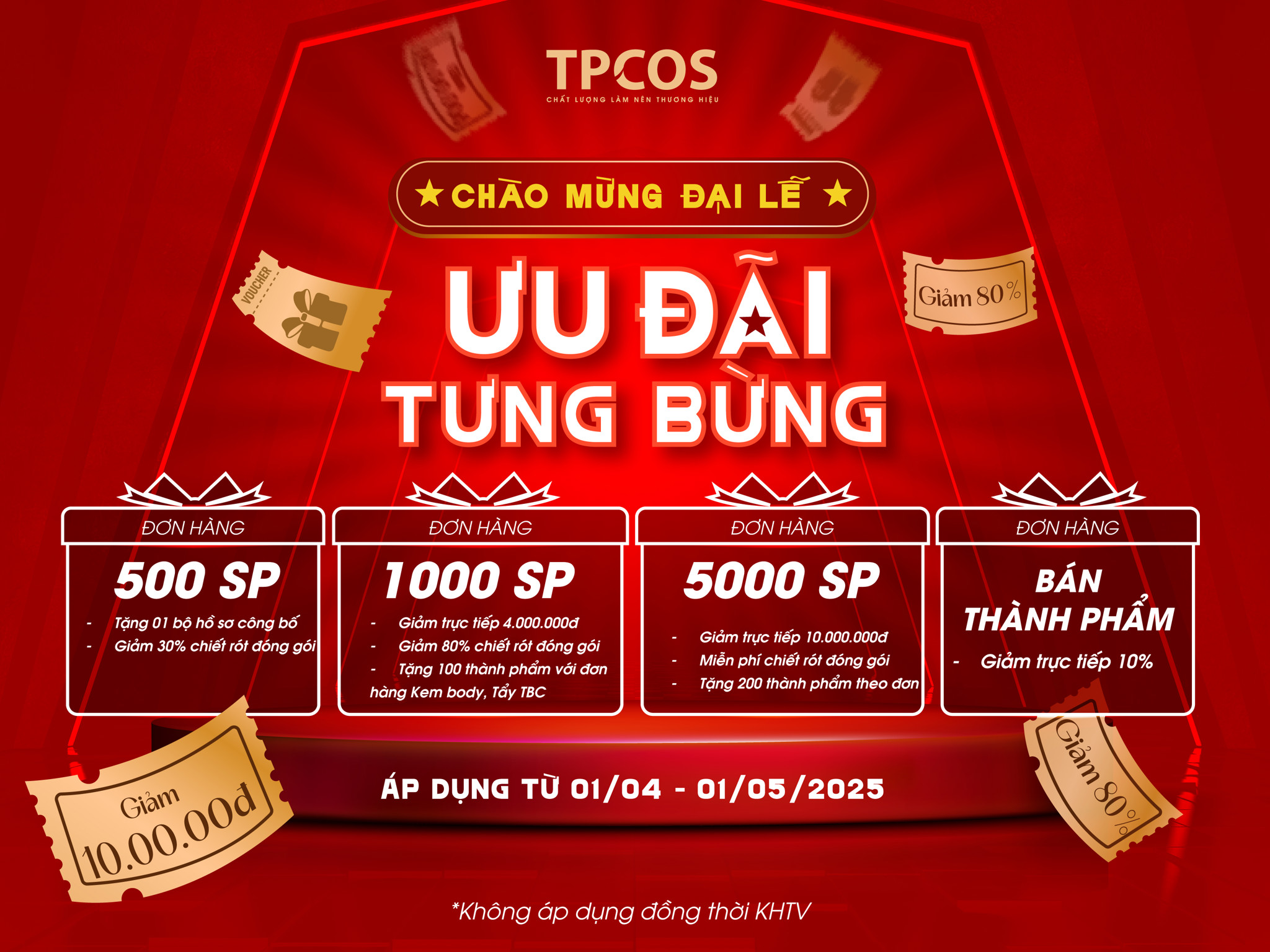 CTKM THÁNG 4 | ƯU ĐÃI TƯNG BỪNG - CHÀO MỪNG ĐẠI LỄ